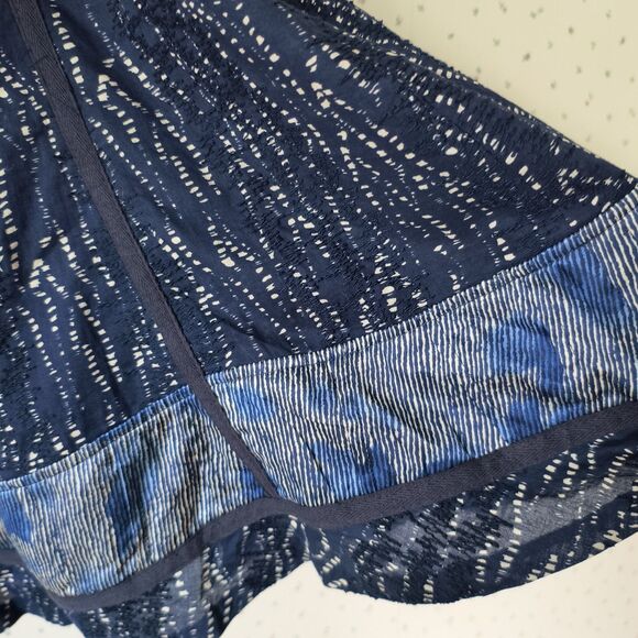 Coldwater Creek Skirt Womens Plus 1X Blue Geometric Embroidery Midi Cottage Boho - Picture 6 of 15